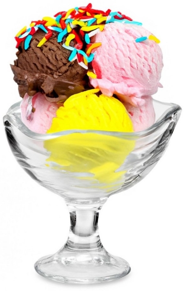 Annastore Eisschale 6-tlg. Eisbecher aus Glas mit Fuß Eisschalen aus Glas Dessertschale