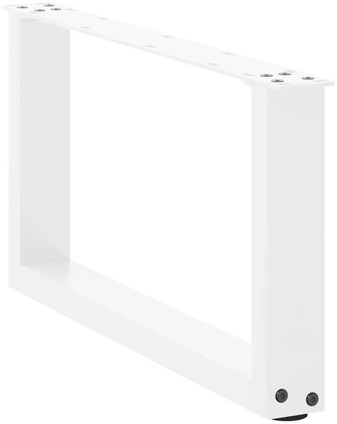 vidaXL Couchtischbeine U-Form 2 Stk. Weiß 60x(30-31) cm Stahl 4013141 Bild 4