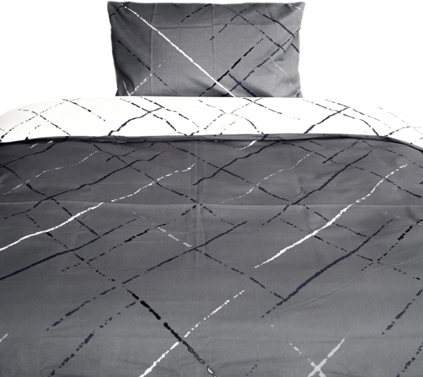Moderne Bettwäsche mit Reißverschluss in Reflection Design, für Einzel- und Doppelbett 155 x 220 cm + 80 x 80 cm