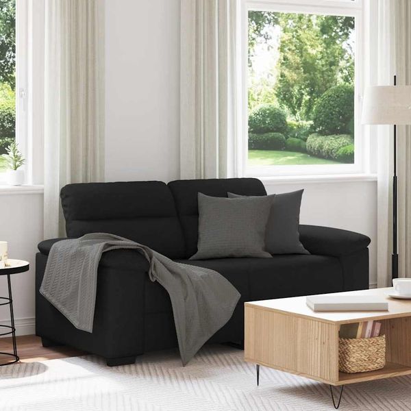 vidaXL 2-Sitzer-Sofa Schwarz 160x81x84 cm Stoff 4105299