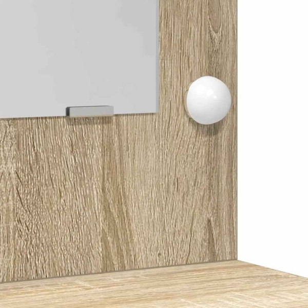 vidaXL Schminktisch Set mit Regal 3 pcs Sonoma-Eiche Holzwerkstoff 3334283 Bild 8