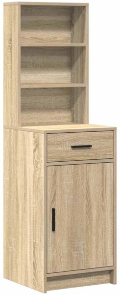 vidaXL Schminktisch Set mit Regal 3 pcs Sonoma-Eiche Holzwerkstoff 3334283 Bild 5