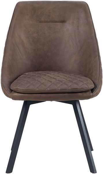 Essstuhl Drehstuhl Esszimmerstuhl Designstühle PU Lederbezug in Antik Optik Küchenstuhl Kaffeebraun 2 St. Bild 2