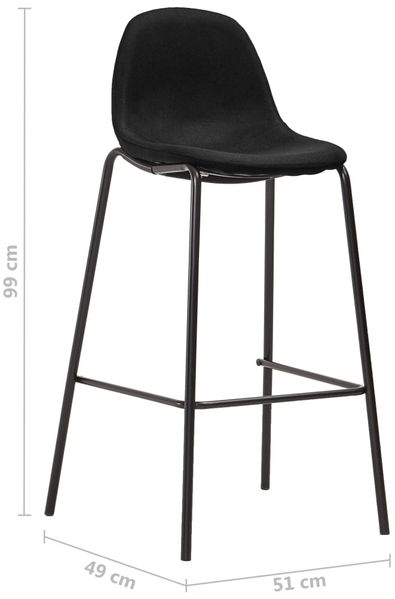 vidaXL Barhocker 2 Stk. Schwarz Stoff [281535] Bild 7