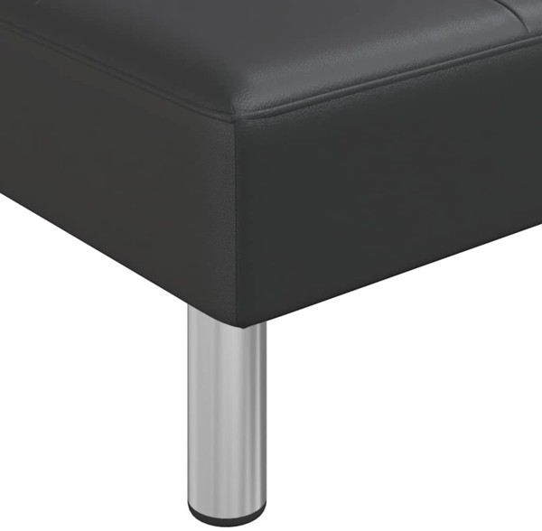 vidaXL Schlafsofa in L-Form Schwarz 255x140x70 cm Kunstleder 3157265 Bild 9