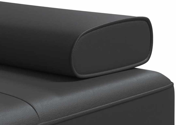 vidaXL Schlafsofa in L-Form Schwarz 255x140x70 cm Kunstleder 3157265 Bild 8