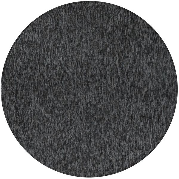 Kurzflor Teppich Neva rund - 200 cm Durchmesser - Anthrazit