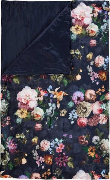 Essenza Tagesdecke Fleur, aus weichem Samt mit Blumenprint