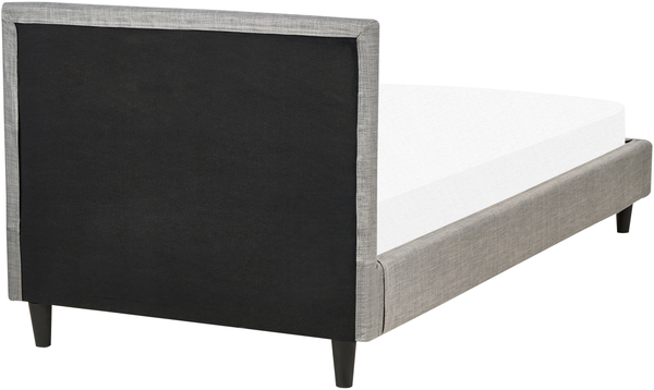 Bett mit Lattenrost FITOU 90 x 200 cm Stoff Hellgrau Bild 6