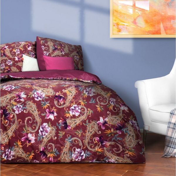 fleuresse Wendebettwäsche Bed Art S, Mako-Satin, 2 teilig, Mako Satin 100% Baumwolle mit Reißverschluss