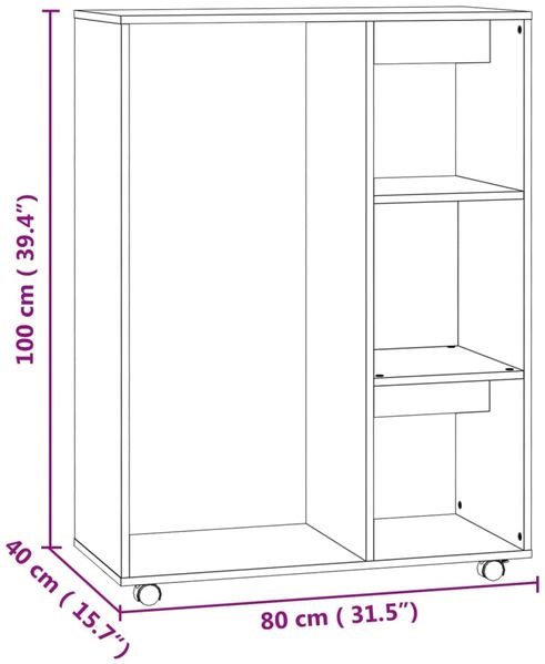 vidaXL Kleiderschrank Sonoma-Eiche 80x40x110 cm Holzwerkstoff 808516 Bild 8