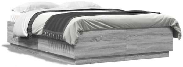 vidaXL Bettgestell Grau Sonoma 150x200 cm Holzwerkstoff 3209700