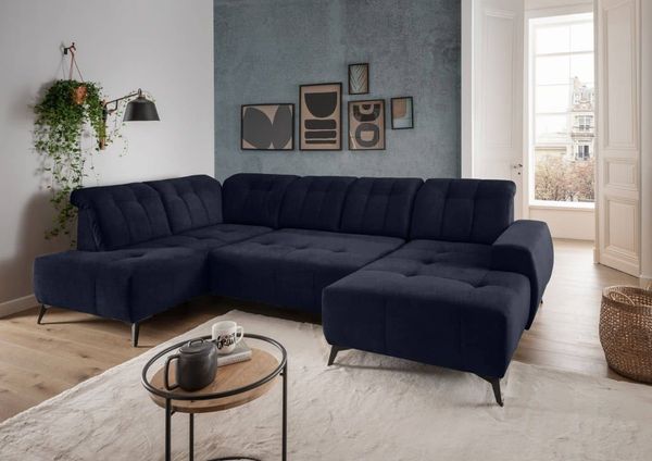 U-Form Wohnlandschaft Sano mit Elektrofunktion von Benformato | Mango