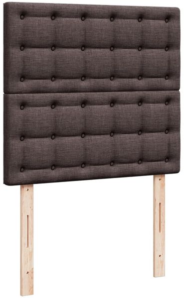 vidaXL Boxspringbett mit Matratze Dunkelbraun 80x200 cm Stoff 3292632 Bild 7