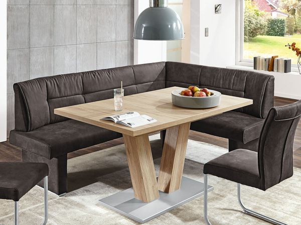 NIEHOFF SITZMÖBEL Eckbank LISA BBH 182x142x87 cm grau Polsterbank Sitzbank Sofabank