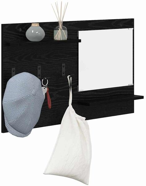 vidaXL Wandmontierter nachttisch Schwarz Eichen-Optik 90 x 10 x 50 cm 874516 Bild 3
