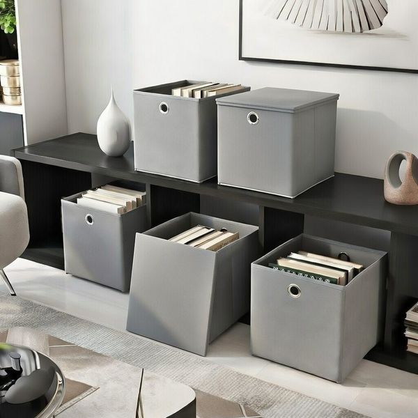 StickandShine Faltbox 2er SET 28 x 28 x 28 cm mit Deckel – perfekt für KALLAX - 19 Farben