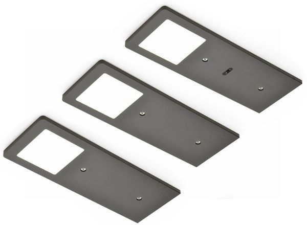 AstraLED SE Set-3 Unterbodenleuchten schwarz matt 3000 K warmweiß / Nischenleuchten / Lumica