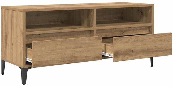 vidaXL TV-Schränk mit Schubladen Artisan-Eiche 100 x 34,5 x 44,5 cm 881469 Bild 5