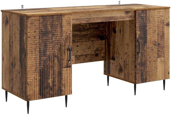 vidaXL Schreibtisch mit Regal Altholz 142,5 x 50 x 75 cm Holzwerkstoff 3414610
