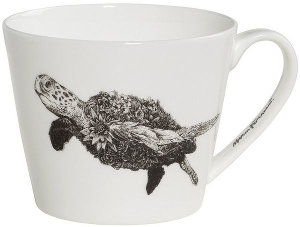Maxwell & Williams DX0513 Becher 450 ml MARINI FERLAZZO Green Sea Turtle, Porzellan, in Geschenkbox