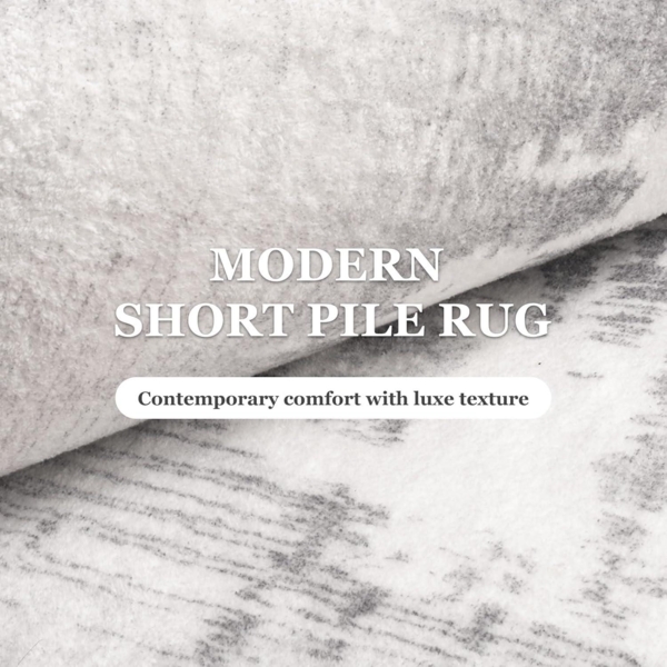 Vamcheer Teppich 160x230 Grau Flauschig Moderner Komfort Schwamm Bild 5