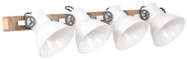 vidaXL Wandlampe Industriestil Weiß 90x25 cm E27 320516