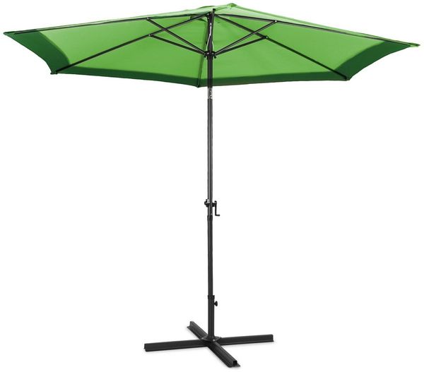 ONDIS24 Marktschirm Sonnenschirm 3 Meter Sonnenschutz mit Kurbel, mit Air-Vent & Knickgelenk