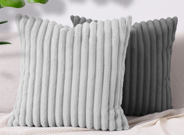 Amilian Dekokissen Sofakissen Couchkissen 2er Set Zierkissen mit Kissenfüllung, (2 Stück), 40x40 cm, Dekokissen mit Füllung und Bezug, Wohnkissen