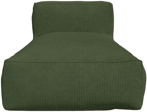 Vente-unique - NOUMARA Chaise longue SamtStoff Grün - B 175 cm x H 80 cm x L 95 cm