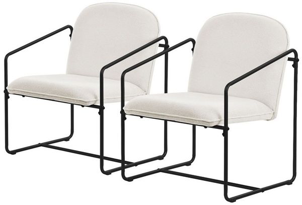 ML-DESIGN Loungesessel Esszimmerstuhl mit dickem gepolsterter Sitz Rücken- und Armlehnen, Cocktailsessel Lehnstuhl mit weichem Bezug Sessel Relaxsessel