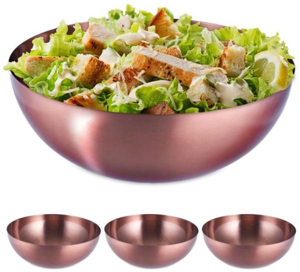 4 x Salatschüssel Edelstahl Ø 31,5 cm