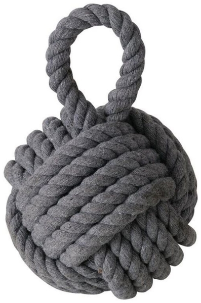 BOLTZE Türstopper Knoto, aus Jute, Grau, 23 x 15 cm