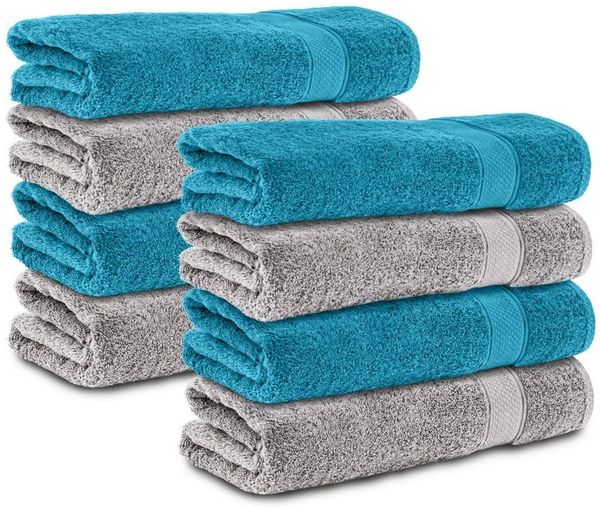 Komfortec Handtuch Set 50x100 cm aus 100 % Baumwolle, Frottee (Packung, 8-St), Handtücher Set, Weich, Towel