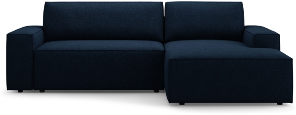 Micadoni Schlaf-Ecksofa Jodie 3-Sitzer Rechts Boucle Dunkelblau