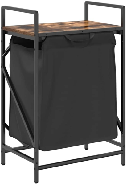 vidaXL Wäschekorb 1 Fach mit Ablage Räuchereiche 859072