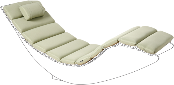 Liegenauflage BRESCIA PREMIUM 180 x 60 cm Hellgrün