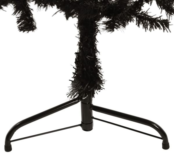 vidaXL Künstlicher Halb-Weihnachtsbaum Ständer Schlank Schwarz 120 cm 344574 Bild 6