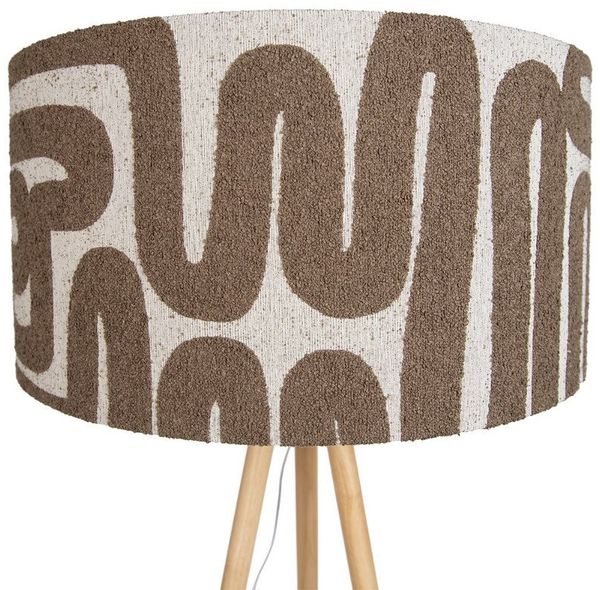 Qazqa Stehlampe Lou, ohne Leuchtmittel, E27, Braun, Skandinavisch, Holz, 1-flammig