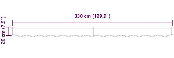 vidaXL Markisenschürzen-Ersatz Hellgrau 3,5 m Polyester 42000773 Bild 8
