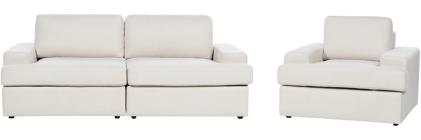 Sofa Set hellbeige 4-Sitzer ALLA