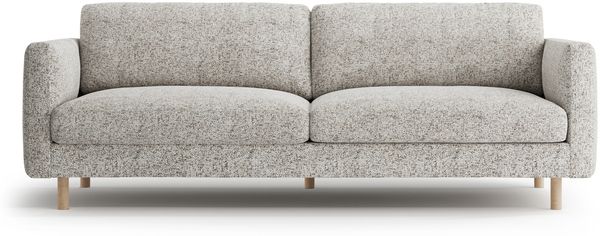 Micadoni Sofa Eden 4-Sitzer Strukturierter Stoff Beige Melange