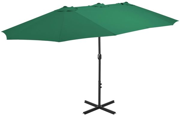 vidaXL Sonnenschirm mit Aluminium-Mast 460x270 cm Grün 44867