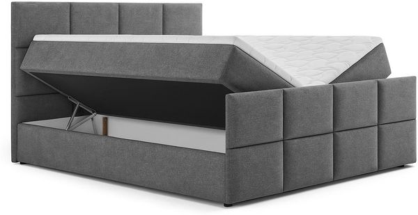 AX LIVING Boxspringbett Beige Aleyna Bett 160 x 200 mit Bettkasten Bild 3