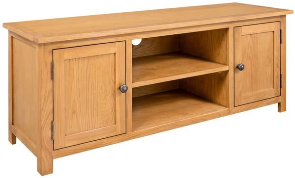 vidaXL TV-Schrank 110 x 35 x 44 cm Massivholz Eiche [327434]