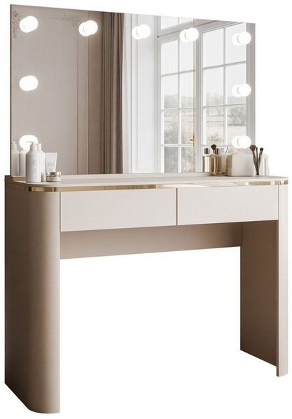 Lookway Schminktisch AVELINE ELITE mit Spiegel und LED-Beleuchtung