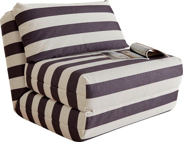 LeGer Home by Lena Gercke Sessel Amara, Schlafsessel ausklappbar, Bettsessel, mit Rasterung