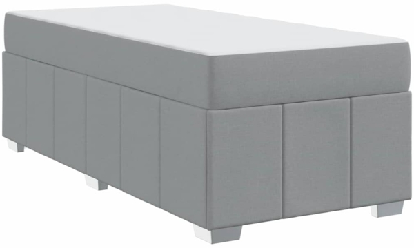 vidaXL Bettrahmen mit Matratze Hellgrau 80 x 200 cm Stoff 3398244