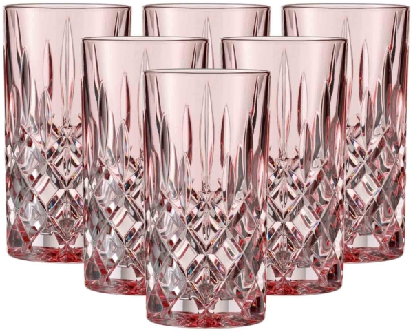Nachtmann Noblesse Colors Longdrinkglas 395 ml 6er Set - Rosé