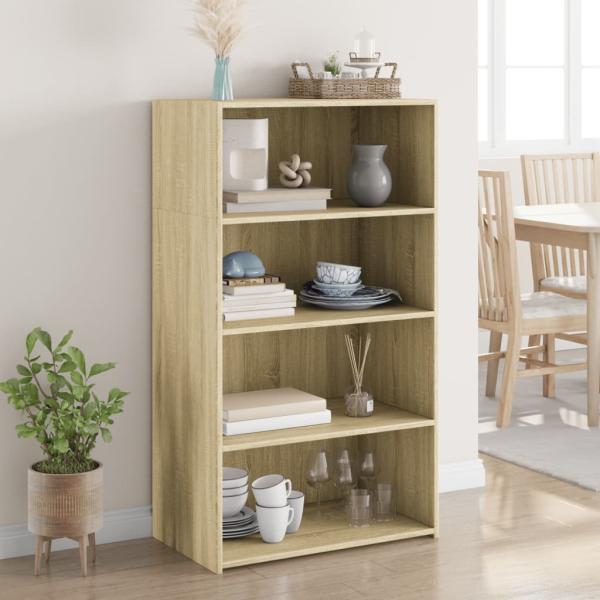 vidaXL Highboard Sonoma-Eiche 70x41x124 cm Holzwerkstoff 846406